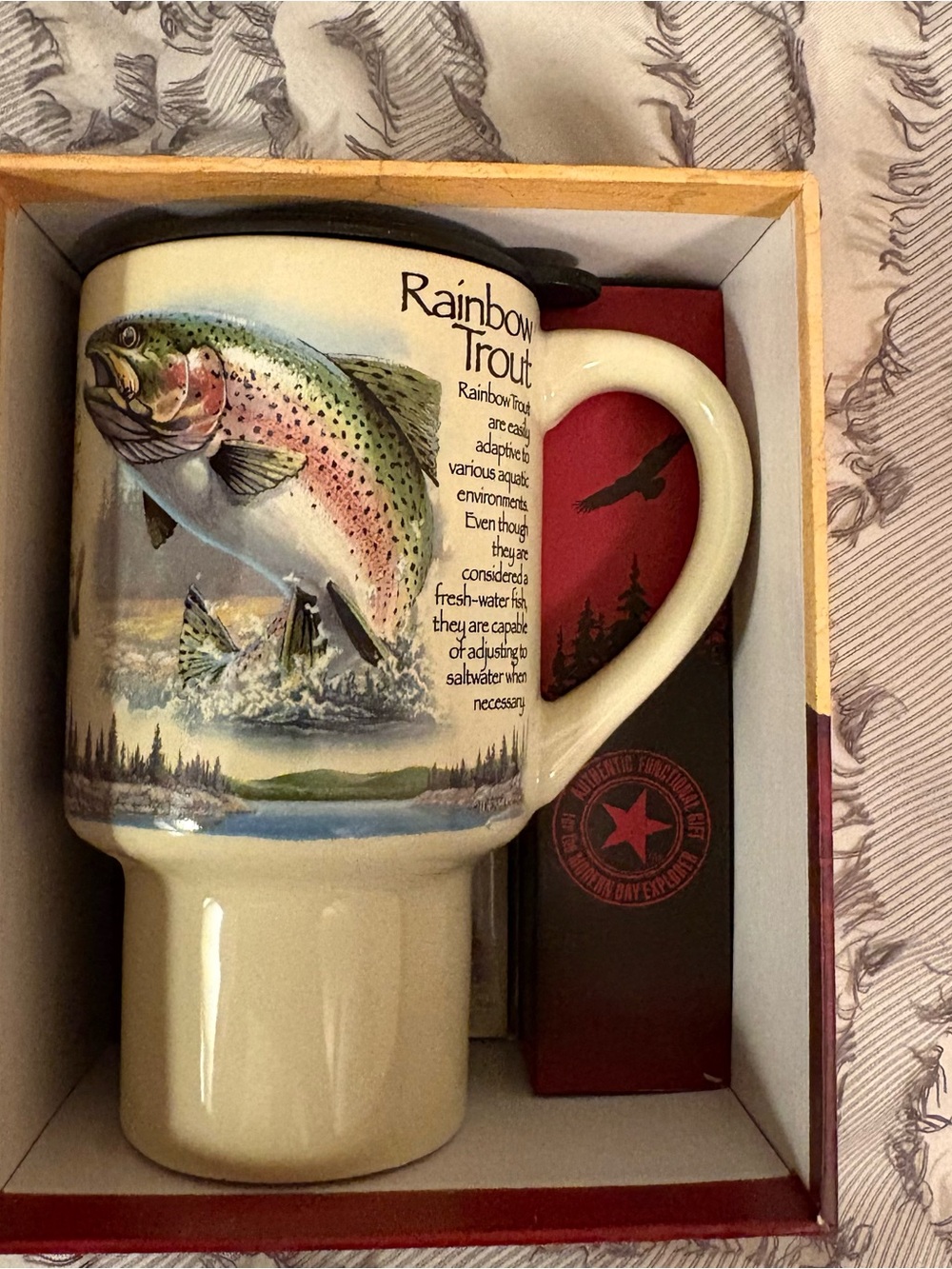 American Expedition Stoneware Travel Mug Set – Rainbow Trout – Scheels – NIB - Picture 10 of 10